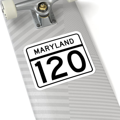 MD Route 120 (Maryland) (Road Sign) STICKER Vinyl Kiss-Cut Decal