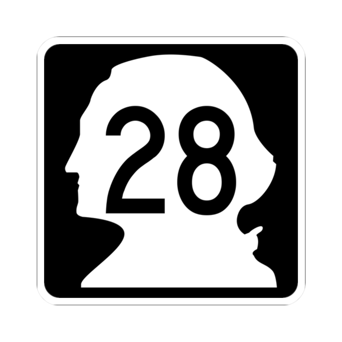 WA-28 (Washington) (Road Sign) STICKER Vinyl Kiss-Cut Decal