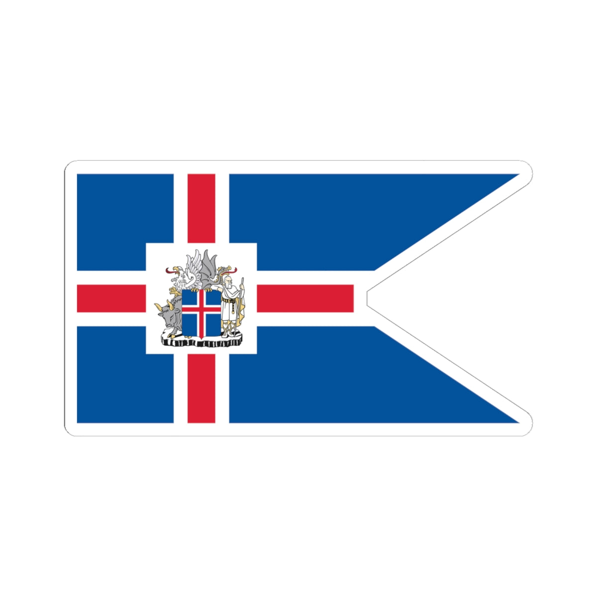 Flag of the President of Iceland (Iceland) STICKER Vinyl Kiss-Cut Decal