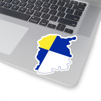 Flag Map Of The Bratislava Region (Slovakia) STICKER Vinyl Kiss-Cut Decal