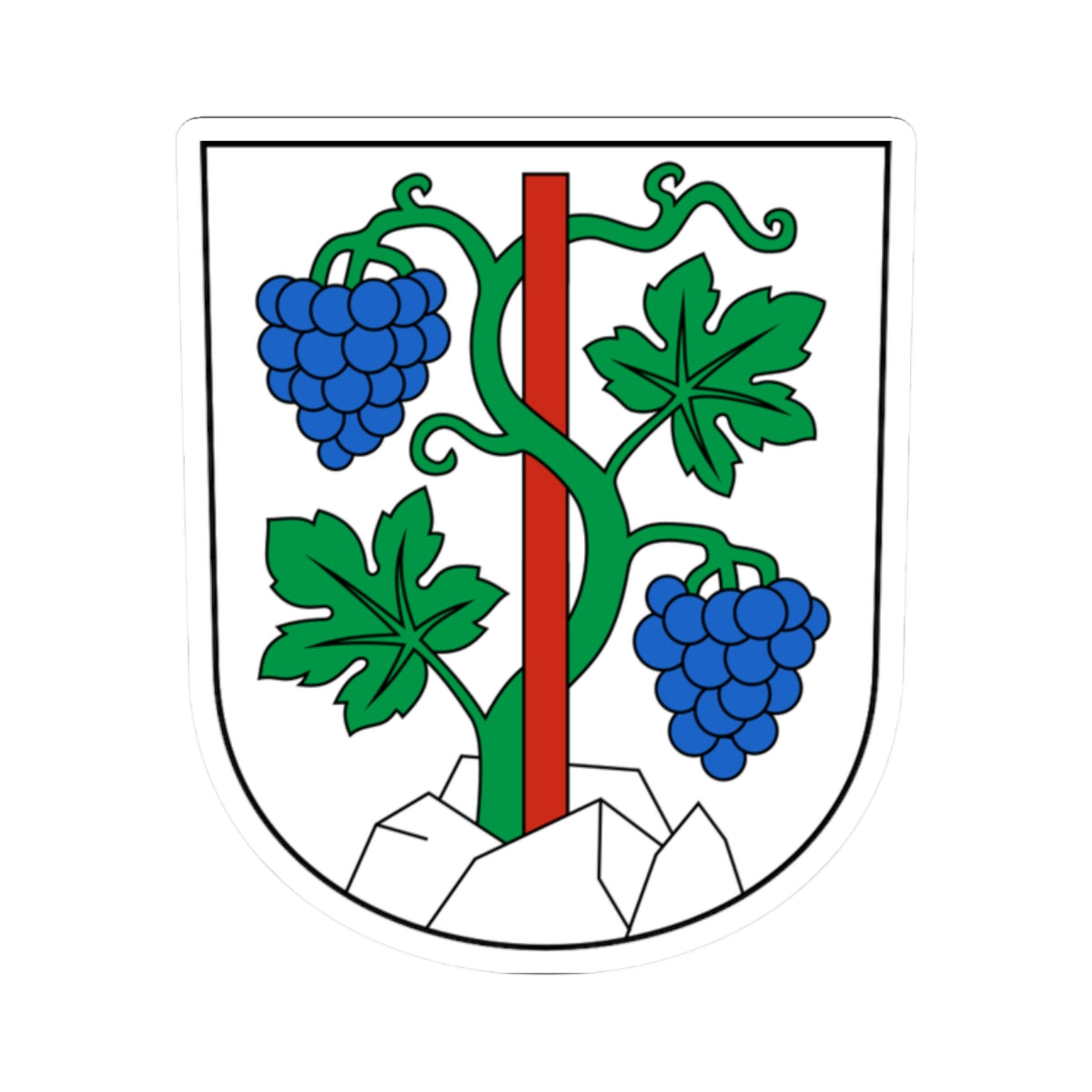 Rebstein-blazon (Switzerland) (Coat of Arms) STICKER Vinyl Kiss-Cut Decal