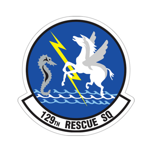 129 Rescue Squadron (U.S. Air Force) STICKER Vinyl Kiss-Cut Decal-2 Inch-White-The Sticker Space