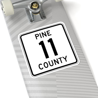 Pine County Route 11 MN (Minnesota) (Road Sign) STICKER Vinyl Kiss-Cut Decal