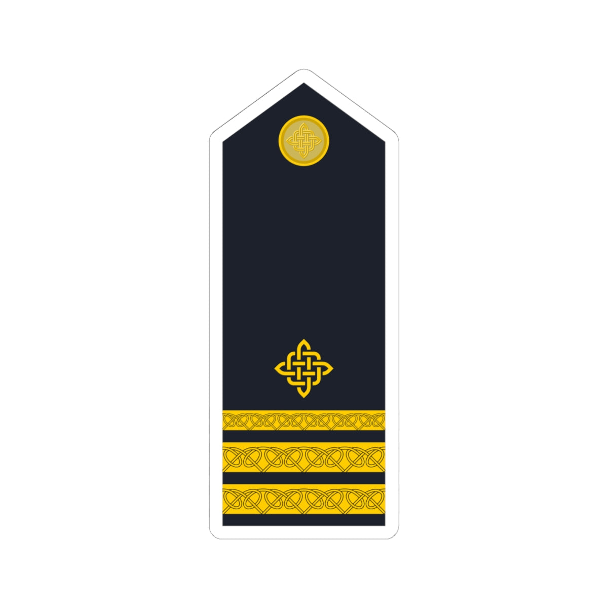 Naramenica ljetne odore poručnika bojnog broda HRM (Croatia) (Military Rank) STICKER Vinyl Kiss-Cut Decal