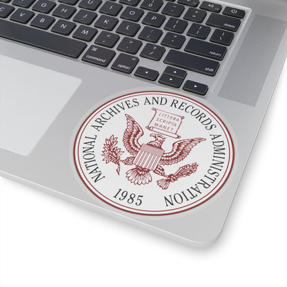 Seal of the United States National Archives and Records Administration - STICKER Vinyl Kiss-Cut Decal