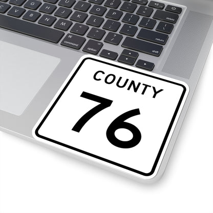 County 76 square (Minnesota) (Road Sign) STICKER Vinyl Kiss-Cut Decal