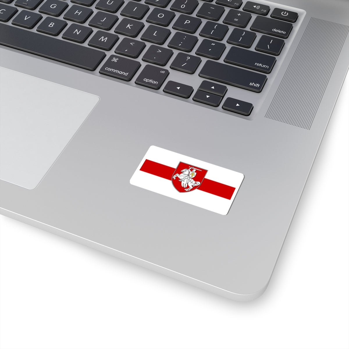 Flag of Belarus w-r-w with Arms 2020 (Belarus) STICKER Vinyl Kiss-Cut Decal