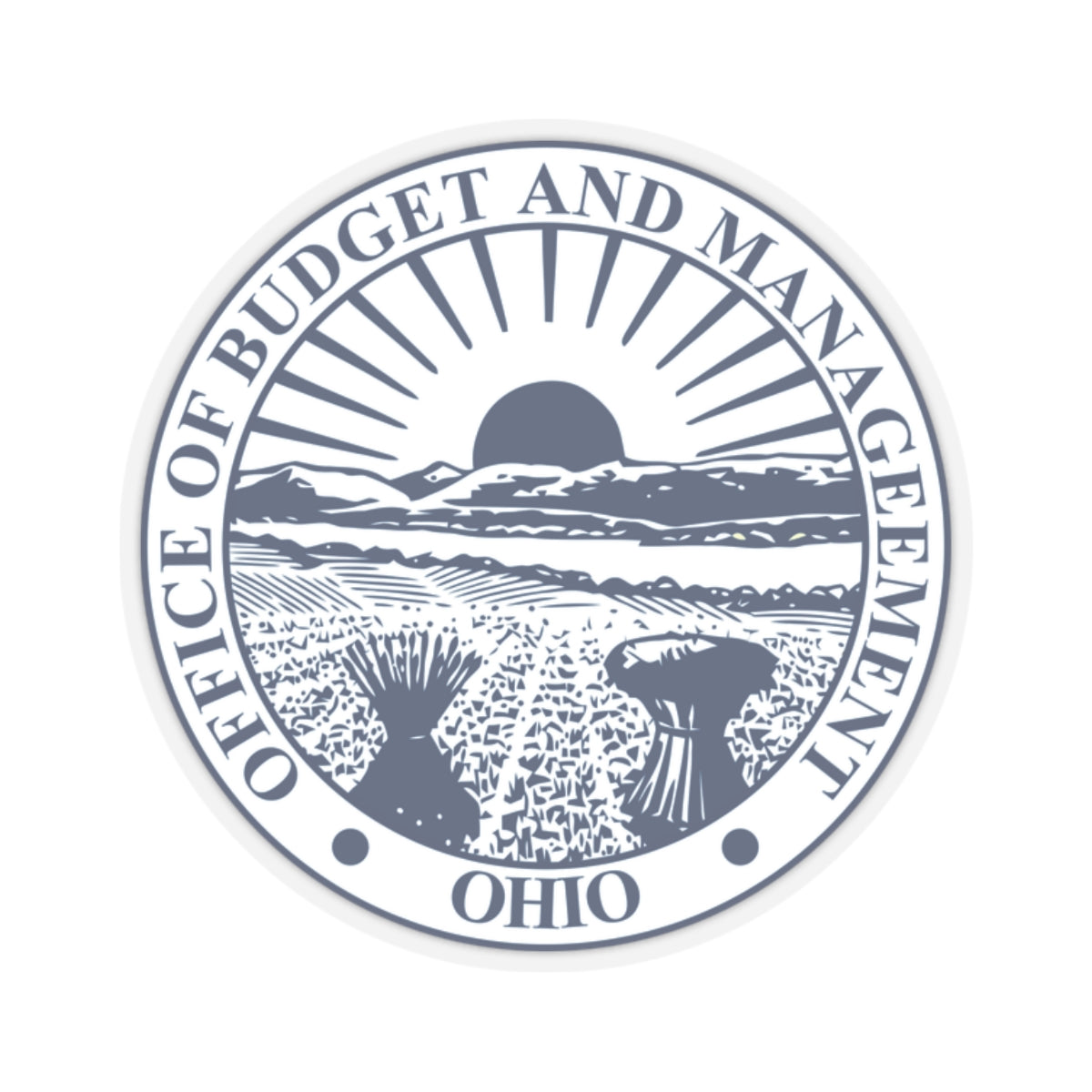 Seal of the Ohio Office of Budget and Management - STICKER Vinyl Kiss-Cut Decal