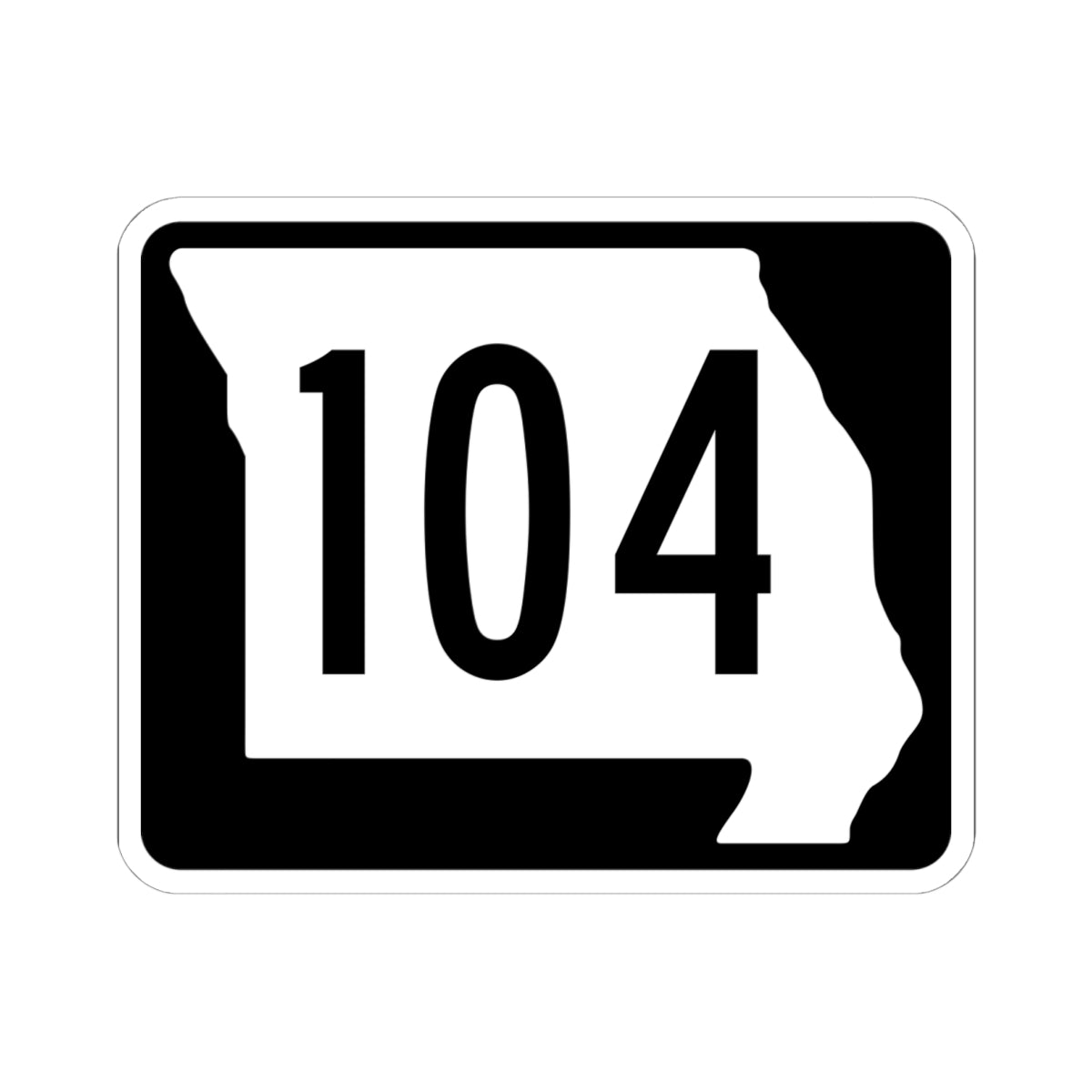 MO-104 (Missouri) (Road Sign) STICKER Vinyl Kiss-Cut Decal