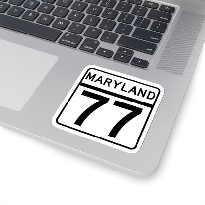 MD Route 77 (Maryland) (Road Sign) STICKER Vinyl Kiss-Cut Decal