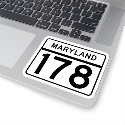 MD Route 178 (Maryland) (Road Sign) STICKER Vinyl Kiss-Cut Decal