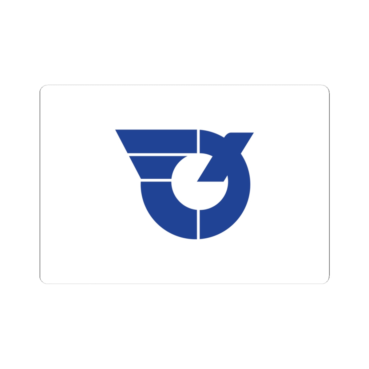 Flag of Shime Fukuoka (Japan) STICKER Vinyl Kiss-Cut Decal