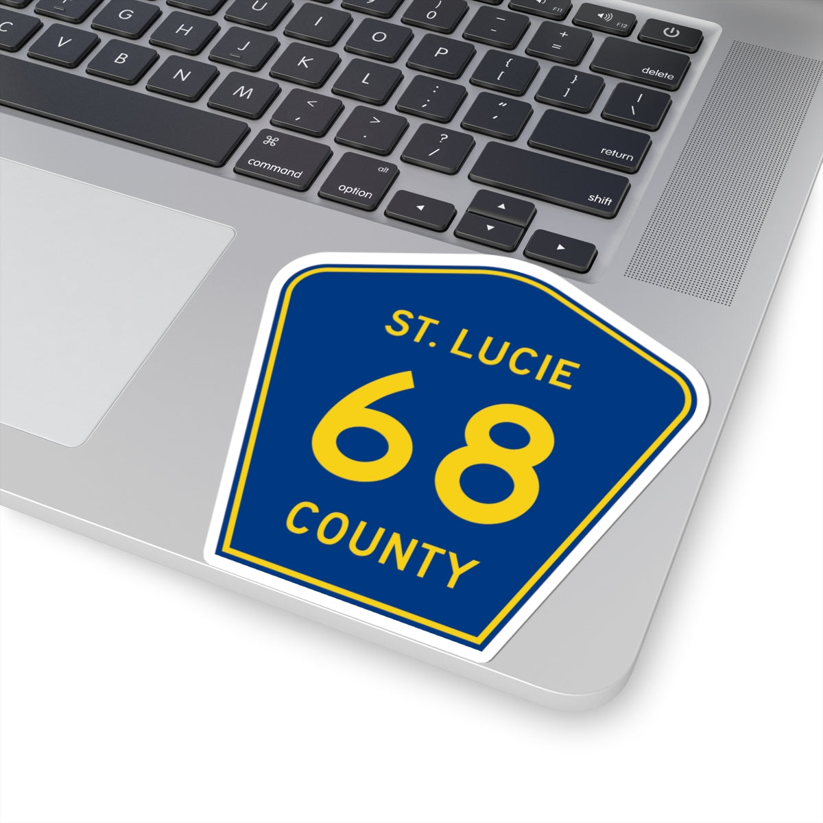 St. Lucie County 68 (Florida) (Road Sign) STICKER Vinyl Kiss-Cut Decal