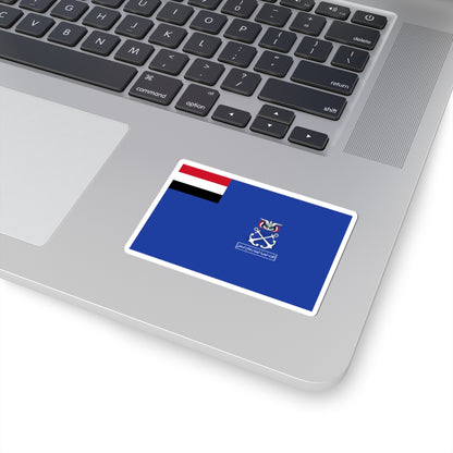 Flag of the Yemeni Navy (Yemen) STICKER Vinyl Kiss-Cut Decal