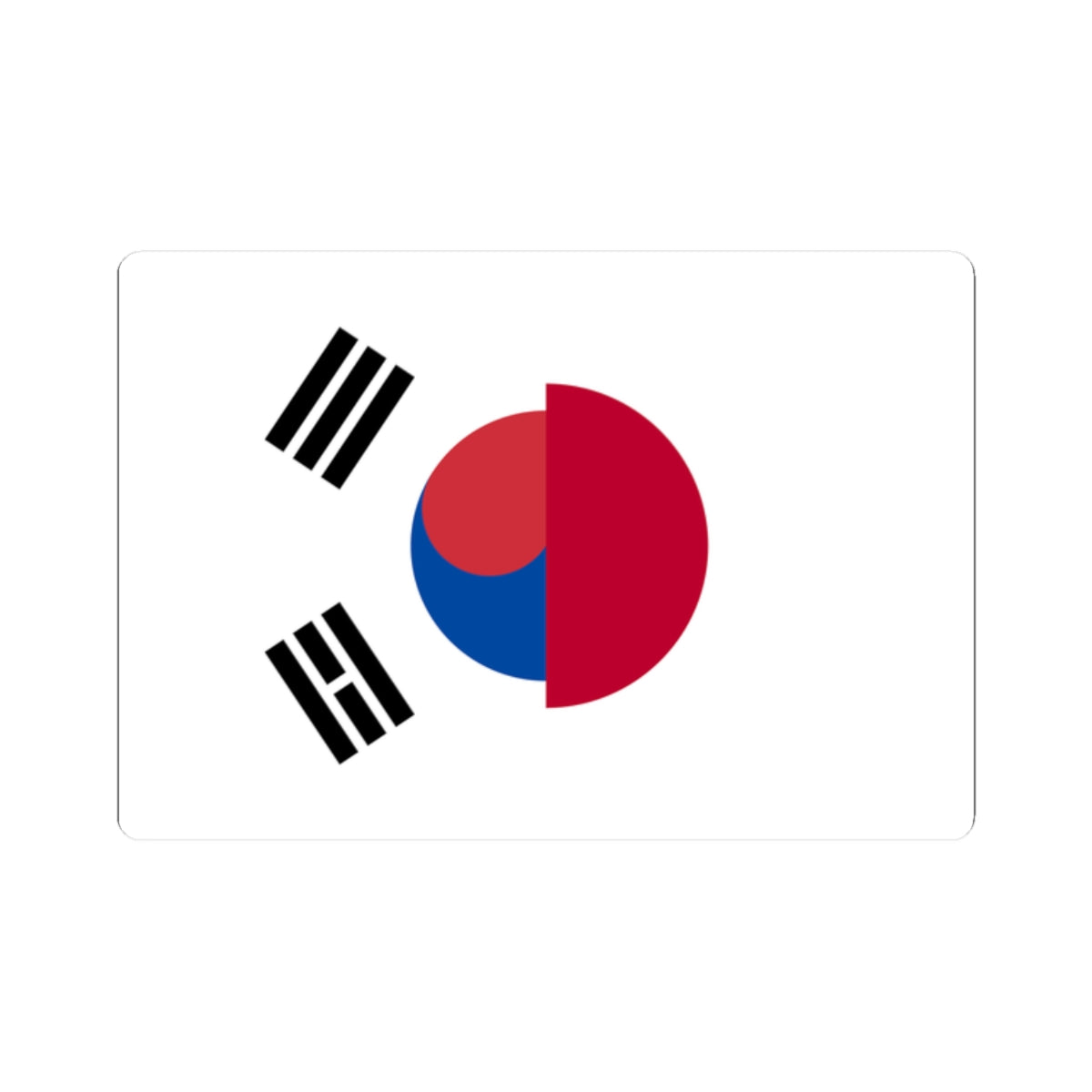 Flag of Japan and South Korea (Japan) STICKER Vinyl Kiss-Cut Decal