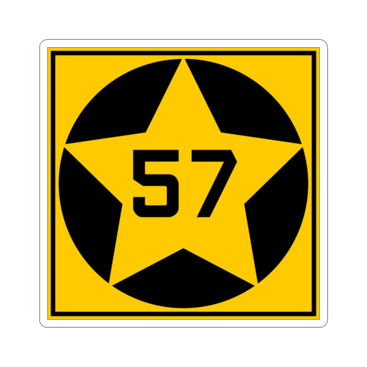 MN-57 1920 (Minnesota) (Road Sign) STICKER Vinyl Kiss-Cut Decal