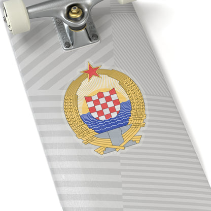 Coat of Arms of the Socialist Republic of Croatia - STICKER Vinyl Kiss-Cut Decal