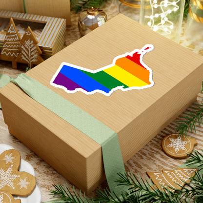LGBT flag map of Oman (Oman) STICKER Vinyl Kiss-Cut Decal