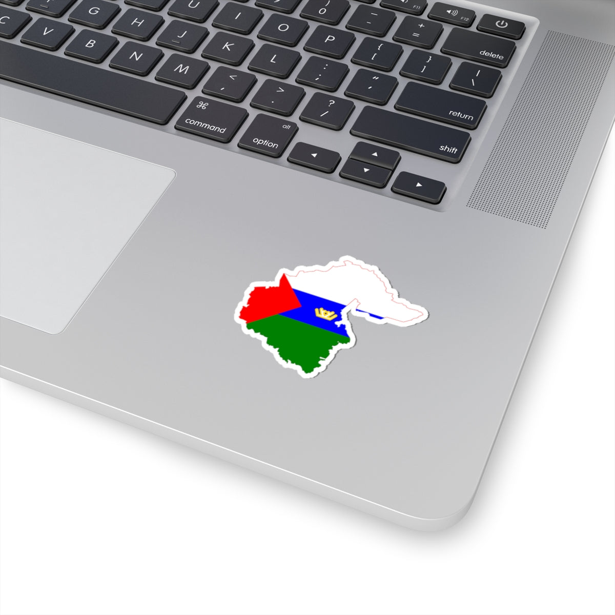 Flag-map of Tyumen Oblast (Russia) STICKER Vinyl Kiss-Cut Decal