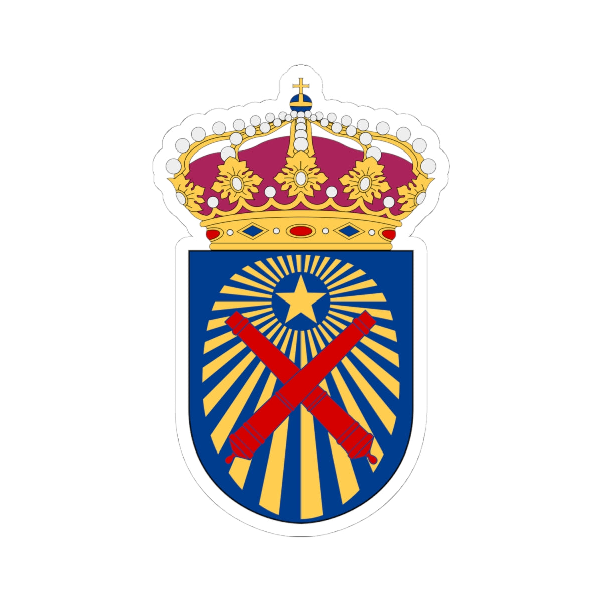 Artilleri- och ingenjörshögskolan vapen (Sweden) (Coat of Arms) STICKER Vinyl Kiss-Cut Decal
