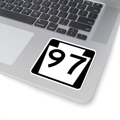 PA-97 (Pennsylvania) (Road Sign) STICKER Vinyl Kiss-Cut Decal
