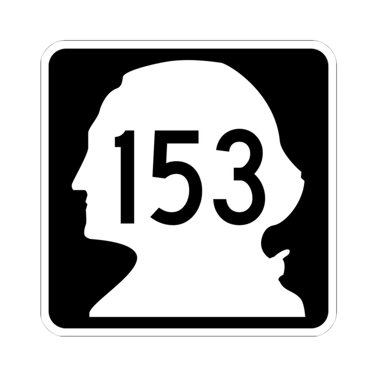 WA-153 (Washington) (Road Sign) STICKER Vinyl Kiss-Cut Decal