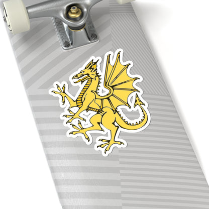 Golden Dragon War Flag of Wales created 1400 (United Kingdom) STICKER Vinyl Kiss-Cut Decal