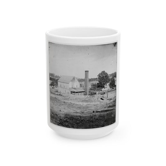 Atlanta, Georgia (Vicinity). Bomb-Proof Shelter (U.S. Civil War) White Coffee Mug-15oz-The Sticker Space
