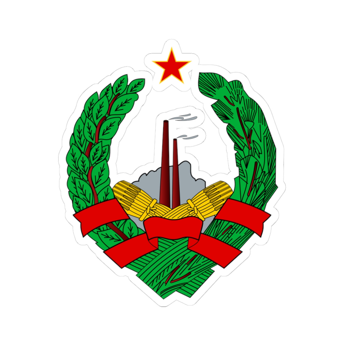 Coat of Arms of the Socialist Republic of Bosnia and Herzegovina - STICKER Vinyl Kiss-Cut Decal