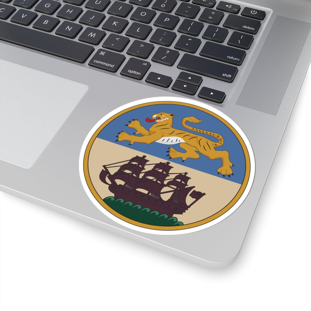 Badge of British Bengal (Bangladesh) (Coat of Arms) STICKER Vinyl Kiss-Cut Decal