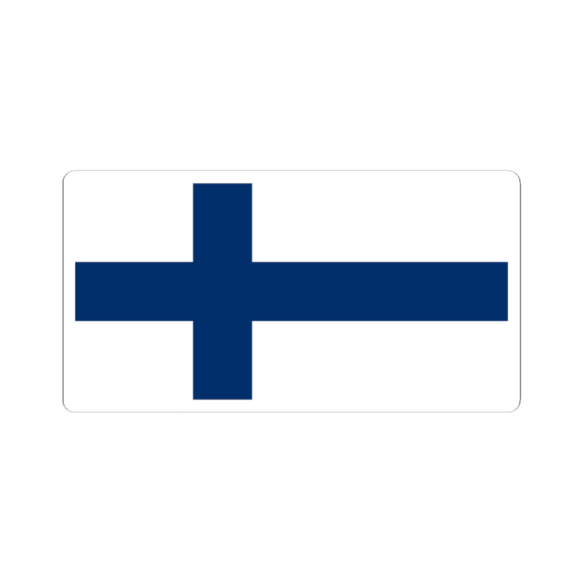 Flag of Finland 1-2 (Finland) STICKER Vinyl Kiss-Cut Decal