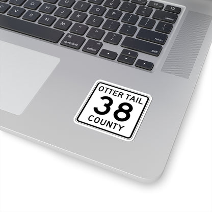 Otter Tail County Route 38 MN (Minnesota) (Road Sign) STICKER Vinyl Kiss-Cut Decal
