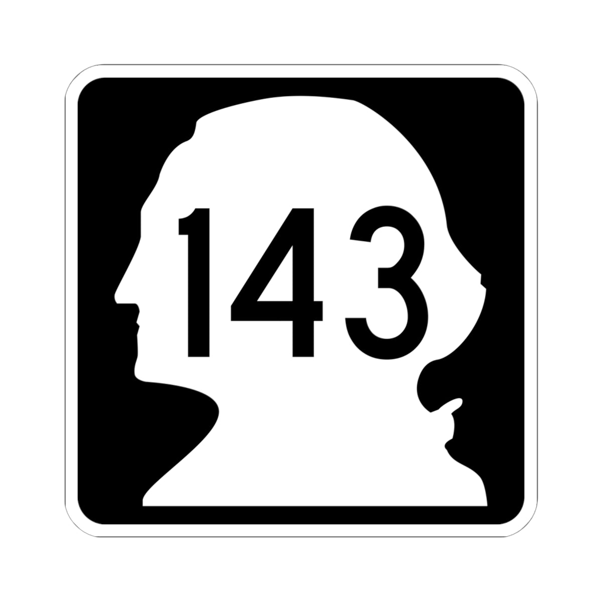 WA-143 (Washington) (Road Sign) STICKER Vinyl Kiss-Cut Decal