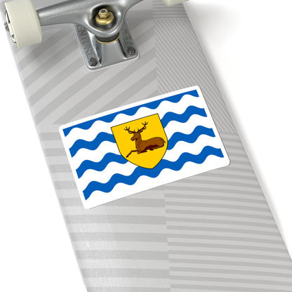 County Flag of Hertfordshire (England) STICKER Vinyl Kiss-Cut Decal