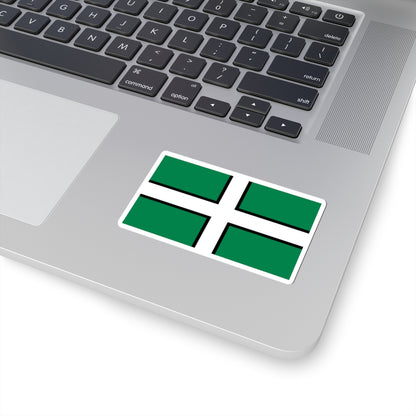 Flag of Devon (England) STICKER Vinyl Kiss-Cut Decal