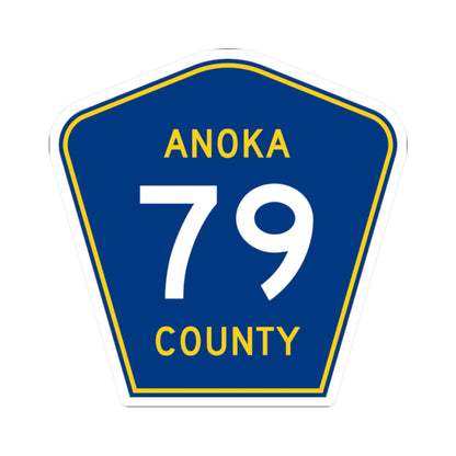 Anoka County 79 (Minnesota) (Road Sign) STICKER Vinyl Kiss-Cut Decal