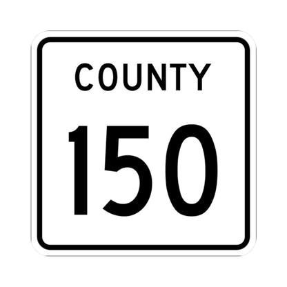 County 150 square (Minnesota) (Road Sign) STICKER Vinyl Kiss-Cut Decal
