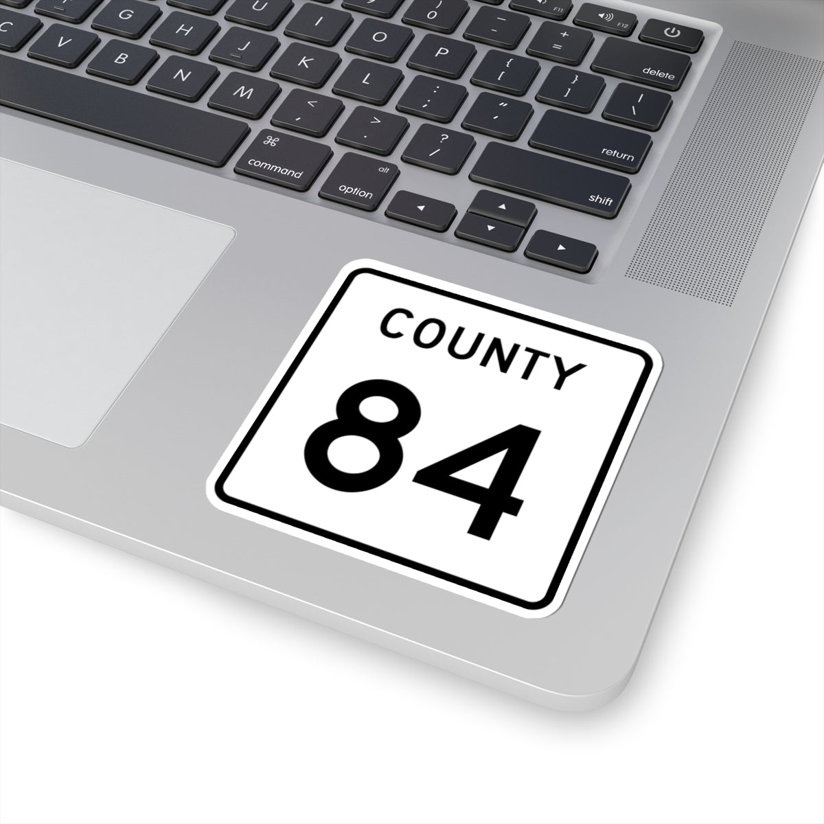 County 84 square (Minnesota) (Road Sign) STICKER Vinyl Kiss-Cut Decal