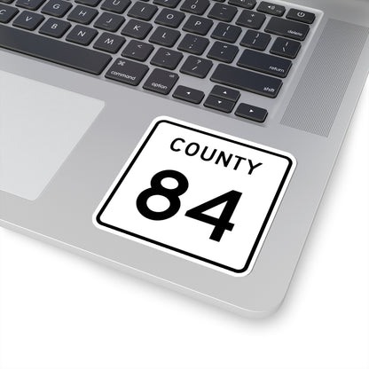 County 84 square (Minnesota) (Road Sign) STICKER Vinyl Kiss-Cut Decal
