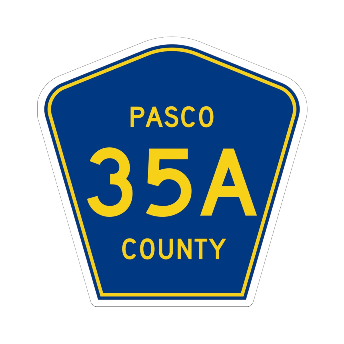Pasco County Road 35A FL (Florida) (Road Sign) STICKER Vinyl Kiss-Cut Decal