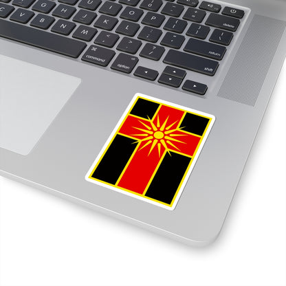 Flag of Drugovo Municipality North Macedonia (North Macedonia) STICKER Vinyl Kiss-Cut Decal