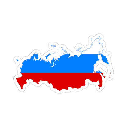 Flag map of Russia 1991-1993 (Russia) STICKER Vinyl Kiss-Cut Decal
