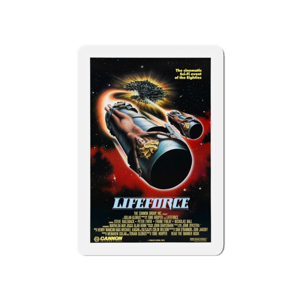 LIFEFORCE 1985 Movie Poster - Refrigerator Magnet-3" x 3"-Die-Cut-1 pc-The Sticker Space