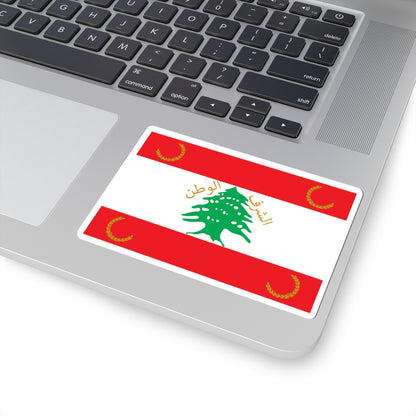 Flag of the Lebanese Armed Forces Front (Lebanon) STICKER Vinyl Kiss-Cut Decal