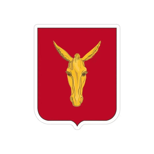 99th Field Artillery Battalion v2 (U.S. Army) REVERSE PRINT Transparent Die-Cut STICKER 6 Inch Die-Cut Transparent - The Sticker Space