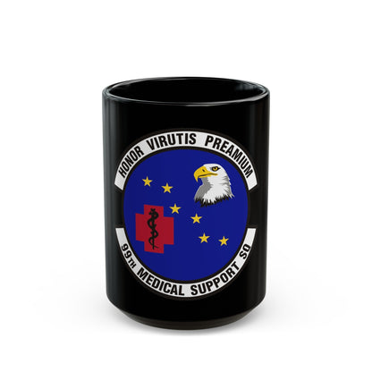 99th Medical Support Squadron (U.S. Air Force) Black Coffee Mug-15oz-The Sticker Space