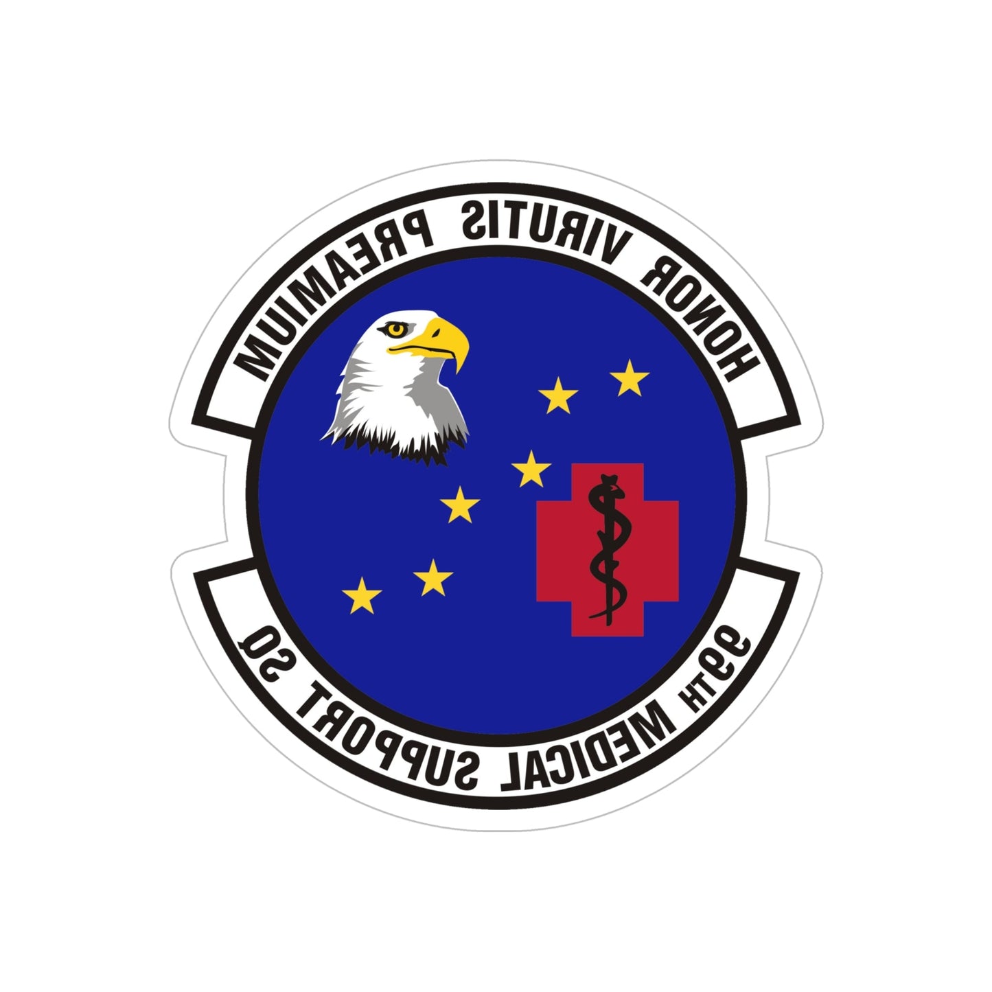 99th Medical Support Squadron (U.S. Air Force) REVERSE PRINT Transparent STICKER