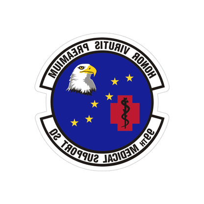 99th Medical Support Squadron (U.S. Air Force) REVERSE PRINT Transparent STICKER-6" × 6"-The Sticker Space