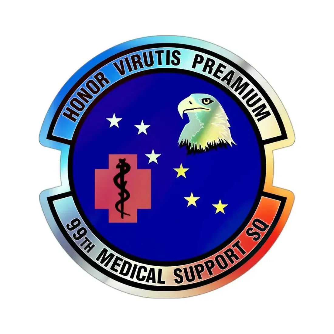 99th Medical Support Squadron (U.S. Air Force) Holographic STICKER Die-Cut Vinyl Decal 3 Inch Holographic - The Sticker Space