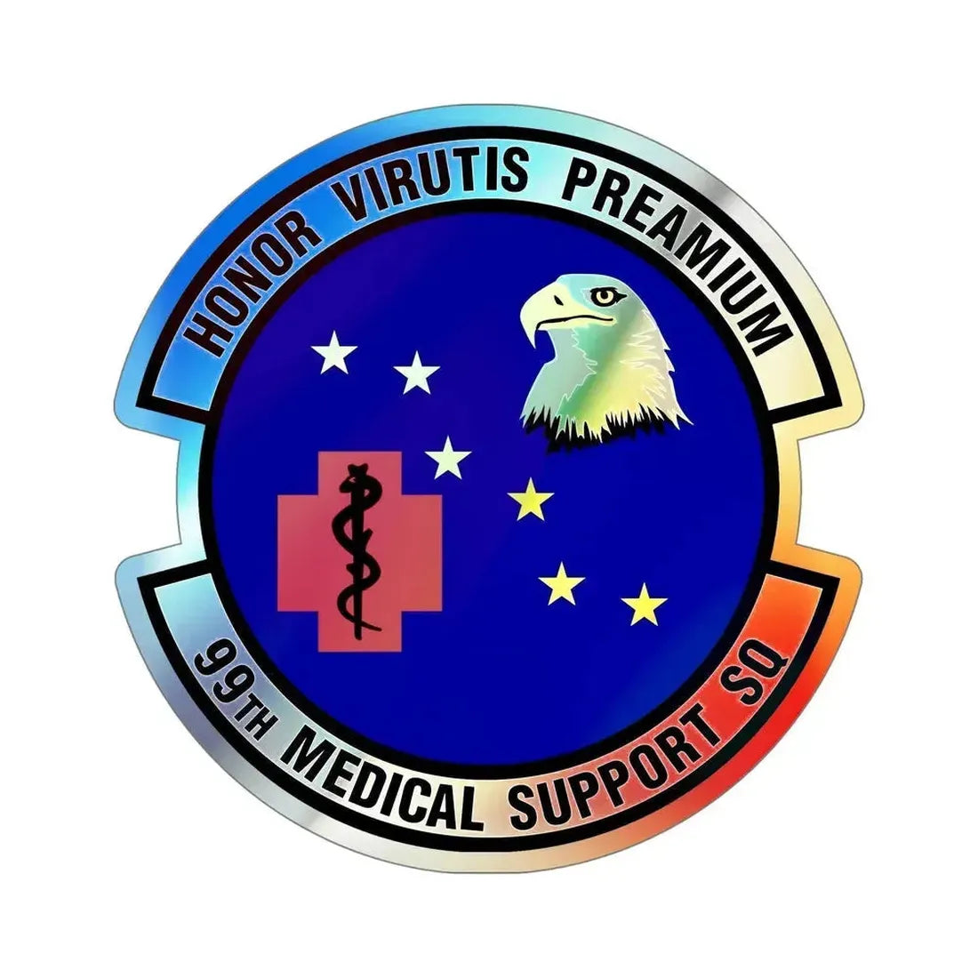 99th Medical Support Squadron (U.S. Air Force) Holographic STICKER Die-Cut Vinyl Decal 6 Inch Holographic - The Sticker Space